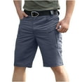 thumbnail image 1 of Mgmyaa Men's Bermuda Shorts Loose Straight-Leg Button Rigid Waist Waterproof Multi Pocket Work Pants, 1 of 5
