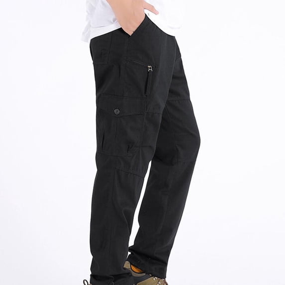 Fly Tech Systems Mgmyaa Men's Cargo Pants Multi Pocket Straight Leg Work Trousers with ...