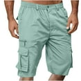 thumbnail image 1 of Mgmyaa Men's Casual Cargo Shorts Button Zipper Elastic Waist Short with Multi Pockets, 1 of 5