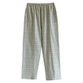 thumbnail image 1 of Mgmyaa Men's Casual Plaid Print Pajama Pants with Pocket Straight Leg Full Length Sleepwear, 1 of 3
