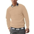 thumbnail image 1 of Mgmyaa Men's Casual Raglan Long Sleeve Shirt Lightweight Polyester Round Neck Pullover Tops, 1 of 3