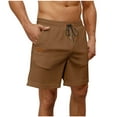 thumbnail image 1 of Mgmyaa Men's Casual Shorts Drawstring Elastic Waist Solid waffle Short Pants with Pockets, 1 of 5