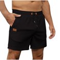 thumbnail image 1 of Mgmyaa Men's Casual Shorts Solid Waffle Shorts Elastic Drawstring Fashion Shorts Exercise Pants, 1 of 5