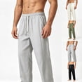 thumbnail image 1 of Mgmyaa Men's Cooling Mesh Fast-Dry Pants With Drawstring Elastic Waist Ventilated Relaxed Fit Full Length Soft For Summer, 1 of 7