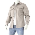 thumbnail image 1 of Mgmyaa Men's Cotton Jacket Long Sleeve Button Collared Jacket with Pocket, 1 of 5