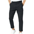 thumbnail image 1 of Mgmyaa Men's Fall Winter Dress Pants Double Folded Design Business Casual Wrinkle Free Comfort Stretch Flat Front Trousers, 1 of 6