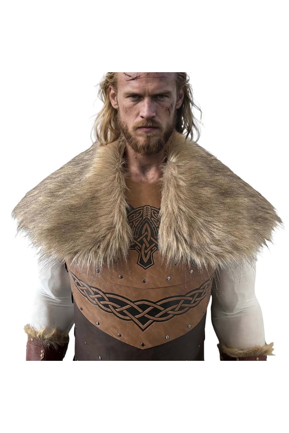 Men's Faux Fur Long Shawl Stole Wrap Scarf Cape Cardigan Soft Warm Versatile Accessory for Winter Season Outdoor