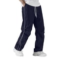 thumbnail image 1 of Mgmyaa Men's Flat Front Sports Pants With Drawstring Elastic Waist Stretchable Adjustable Straight Leg Full Length Soft Lightweight For Jogging, 1 of 8
