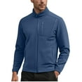 thumbnail image 1 of Mgmyaa Men's Fleece Jacket Stand Collar Full Zip Hoodless Lightweight Warm Long Sleeve Outerwear Coat, 1 of 4