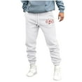 thumbnail image 1 of Mgmyaa Men's Fleece Lined Christmas Print Joggers Pants Elastic Waist Sweatpants with Drawstring and Pockets, 1 of 5