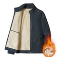 thumbnail image 1 of Mgmyaa Men's Fleece-Lined Winter Jacket Warm Thickened Padded Shaker Collar Casual Coat with Pockets, 1 of 5