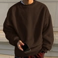 thumbnail image 1 of Mgmyaa Men's Fleece Pullover Sweatshirt Solid Color Long Sleeve Warm Casual Crew Neck Top, 1 of 4