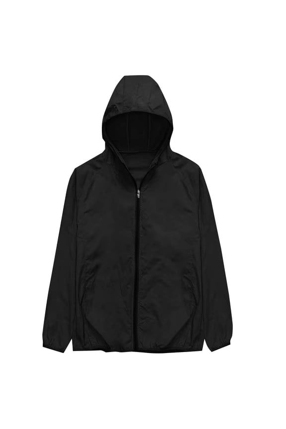 Men's Hooded Long Sleeve Utility Jacket Lightweight Quick-Dry Outdoor Sports Multi-Pocket Mountaineering Casual Thin Coat
