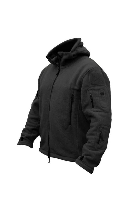 Men's Hooded Thermal Fleece Jacket with Multi Pockets for Skiing Snowboarding Winter Sports Outwear