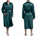 thumbnail image 1 of Mgmyaa Men's Lightweight Smooth Satin Sleep Robe Open-Front Loose Plus-Size Long Sleeve Spring Fall Bathrobe Sleepwear, 1 of 2