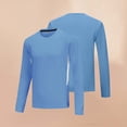 thumbnail image 1 of Mgmyaa Men's Long Sleeve Base Layer High Elastic Running Exercise Top Ice Cool Fabric for Fitness Comfort Quick Dry T-Shirt Sun Protection Breathable Undershirt, 1 of 7