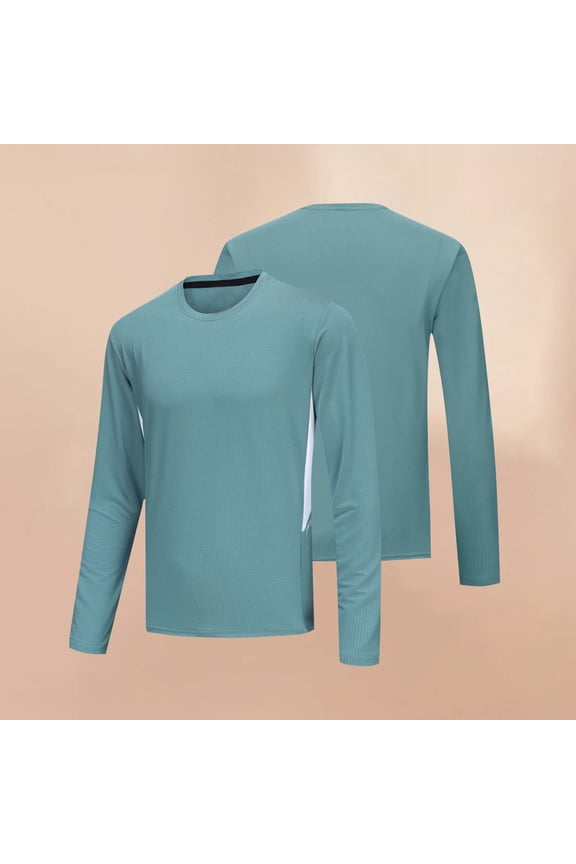 Men's Long Sleeve Base Layer High Elastic Running Exercise Top Ice Cool Fabric for Fitness Comfort Quick Dry T-Shirt Sun Protection Breathable Undershirt