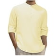 thumbnail image 1 of Mgmyaa Men's Long Sleeve Pullover Shirt Casual Loose Fit Striped Mock Neck Base Layer Top, 1 of 6