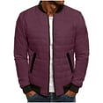 thumbnail image 1 of Mgmyaa Men's Padded Jacket Winter Zip-Up Warm Quilted Bomber Jacket, 1 of 7
