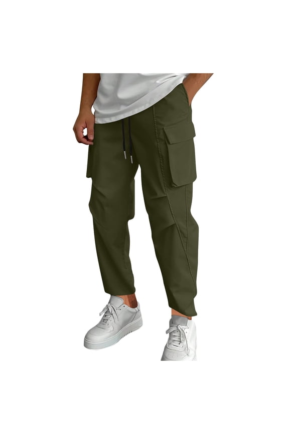 Men's Performance Jogger Pants Stretch Technology Sweatpants Breathable Athletic Tapered Leg Comfort Fit Sports Workout Trousers