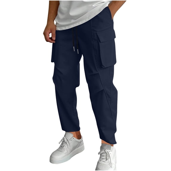 Mgmyaa Men's Performance Jogger Pants Stretch Technology Sweatpants Breathable Athletic Tapered Leg Comfort Fit Sports Workout Trousers