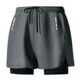 thumbnail image 1 of Mgmyaa Men's Plus Size Athletic Shorts Quick Dry Gym Workout 5 Inch 2 in 1 Running Shorts for Men, 1 of 5