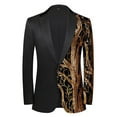 thumbnail image 1 of Mgmyaa Men's Plus Size Sequin Blazer Jacket Long Sleeve Stage Performance Coat with Decorative Buttons, 1 of 6