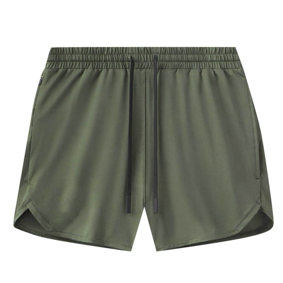 Mgmyaa Men's Quick Dry Mesh Running Shorts Zipper Pockets Elastic Waist for Sports