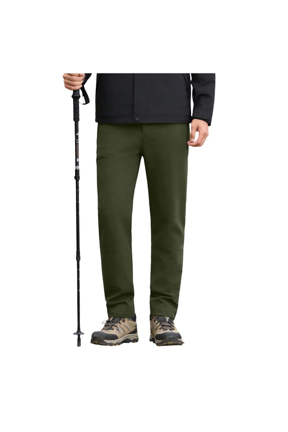 Men's Quick-Dry Tapered Flat Front Pants With Zipper Fly Regular Fit Full Length Solid Color Soft Lightweight For Spring Summer Travel
