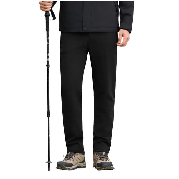 Mgmyaa Men's Quick-Dry Tapered Flat Front Pants With Zipper Fly Regular Fit Full Length Solid Color Soft Lightweight For Spring Summer Travel