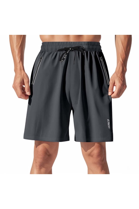 Men's Running Shorts Elastic Waist Quick Dry Shorts Night Run Light Emitting Beach Pants