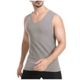 thumbnail image 1 of Mgmyaa Men's Seamless V-Neck Tank Top Temperature Adjustable Base Layer Inner Warm Casual Sleeveless Shirt, 1 of 5