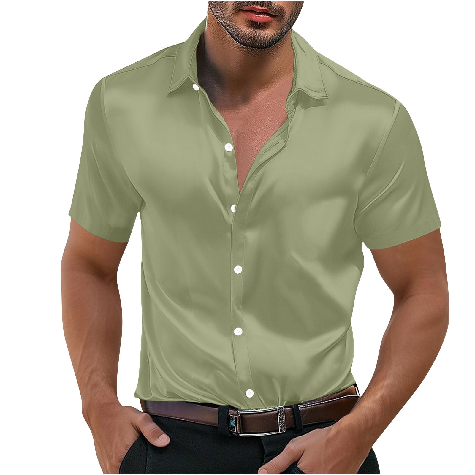 Polished Sinz Split Men's Casual Dress Shirt