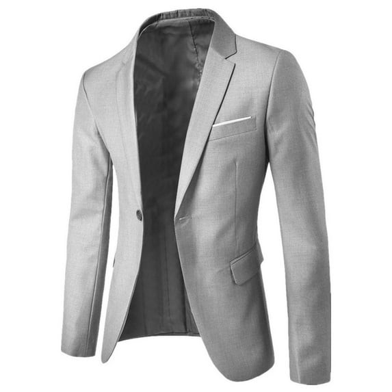 Mgmyaa Men's Single-Breasted Tailored Suit Jacket Slim Fit Office Blazer with Notch Lapel Professional Formal