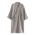 thumbnail image 1 of Mgmyaa Men's Sleepwear Robe Long Sleeve V-Neck Thin Breathable Bathrobes, 1 of 5