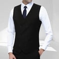 thumbnail image 1 of Mgmyaa Men's Slim Fit Sleeveless Vest with Notch Lapel and Pockets, Lightweight Formal Waistcoat Jacket for Office Casual Style, 1 of 3