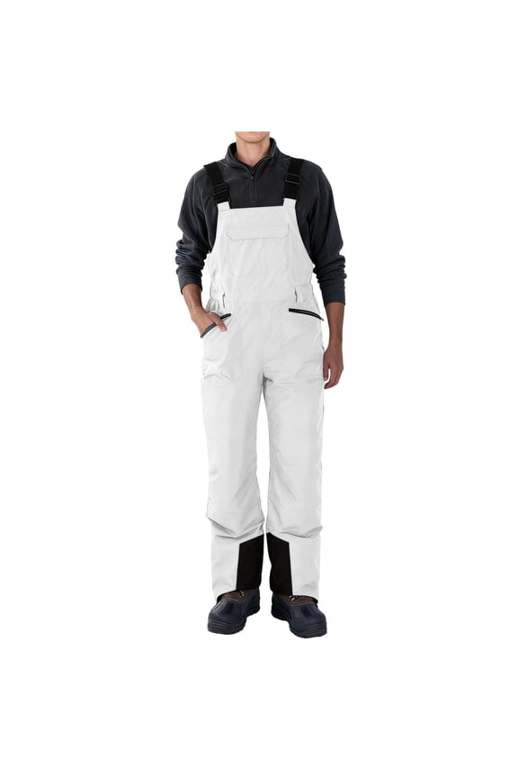 Men's Snow Bib Overalls Waterproof Windproof Insulated One-Piece Snow Pants Skiing Snowboarding Pant Winter