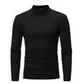thumbnail image 1 of Mgmyaa Men's Stretch Mock Neck Long Sleeve T-Shirt Thermal Base Layer Slim Fit Pullover Undershirt Casual Wear, 1 of 5