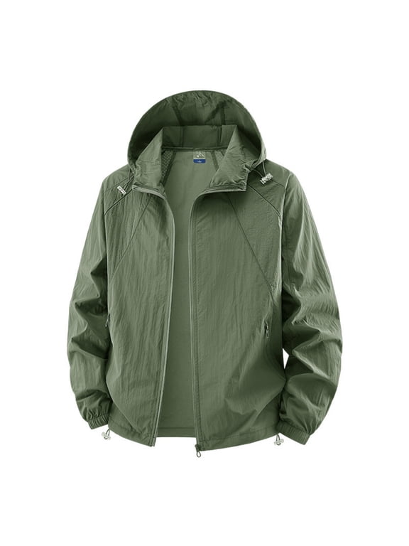 Men's Summer Ice Silk Sun Protection Hooded Jacket