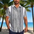 thumbnail image 1 of Mgmyaa Men's Summer Short Sleeve Button Down Shirts Casual Collared Printed T Shirts, 1 of 6