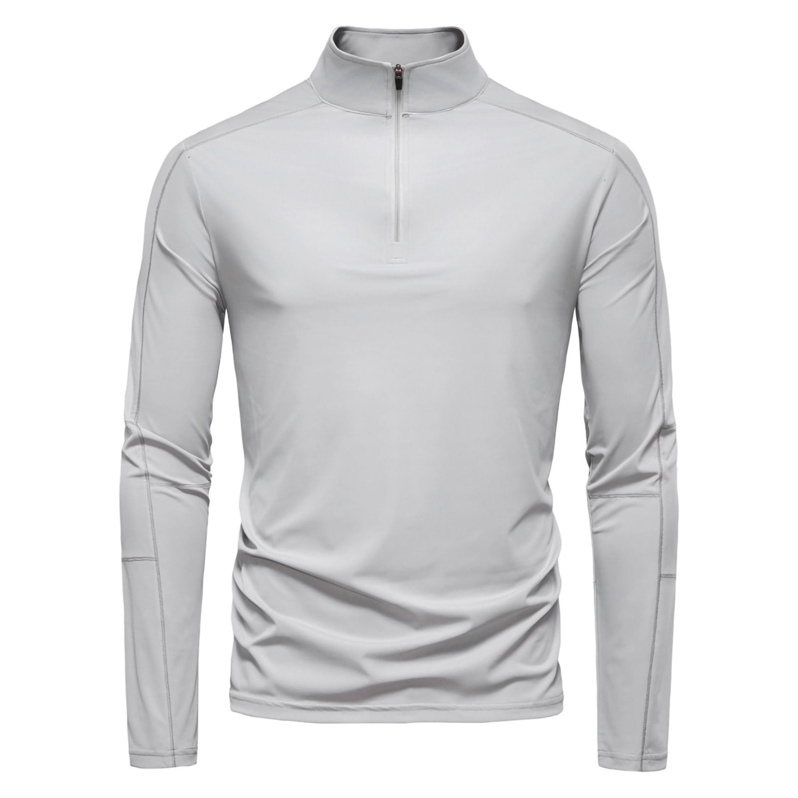 Mgmyaa Men's UPF100+ Sun Protection Shirt Long Sleeve Half Zip Stand ...