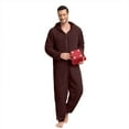 thumbnail image 1 of Mgmyaa Men's Union Suits Hooded Jumpsuit Pajama One-Piece Full Coverage Sleepwear Warm Indoor Loungewear, 1 of 5