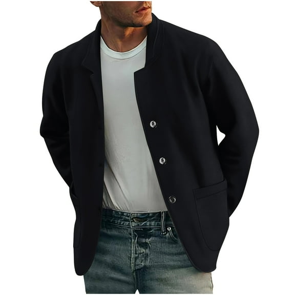 Mgmyaa Men's Vintage Workwear Casual Jacket Utility Long Sleeve Coat with Zipper Pockets Outdoor Wear