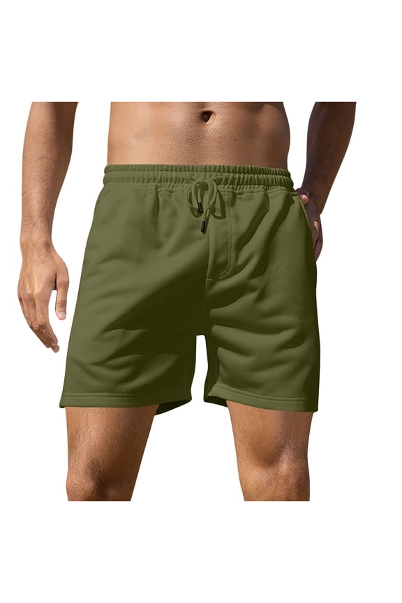 Mens Athletic Gym Shorts 5.5" Elastic Waist Drawstring Casual Pajama Pocket Jogger Running Shorts Men Workout Short Pants