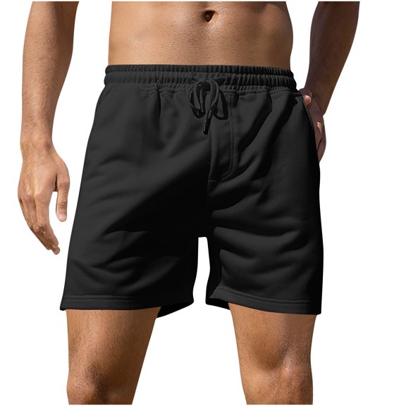 Mgmyaa Mens Athletic Gym Shorts 5.5" Elastic Waist Drawstring Casual Pajama Pocket Jogger Running Shorts Men Workout Short Pants