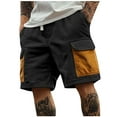 thumbnail image 1 of Mgmyaa Mens Cargo Shorts Casual Drawstring Elastic Waist Corduroy Summer Beach Shorts with Pockets, 1 of 6
