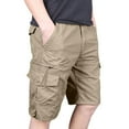 thumbnail image 1 of Mgmyaa Mens Cargo Shorts Summer Casual Comfy Solid Pocket Elastic Waist Drawstring Regular Short Pants, 1 of 6