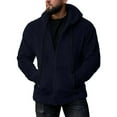 thumbnail image 1 of Mgmyaa Mens Reversible Fleece Jacket Long Sleeve Hooded Full Zip Thermal Outerwear Coat for Fall Winter, 1 of 3
