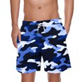 thumbnail image 1 of Mgmyaa Mens Shorts Athletic Casual Camouflage Print Swim Trunks - Knee-Length, Elastic Waist, Drawstring & Pockets, 1 of 4