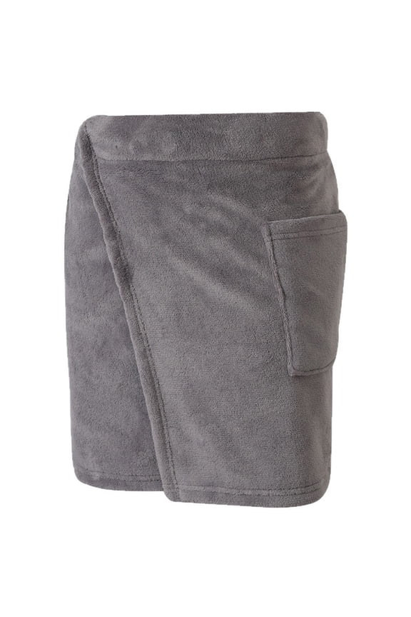 Mens Soft Wearable Bath Towel Short Pants Adjustable Mircofiber Towel Pool Beach Spa Bathing Shower Cover Up Wrap Around Towel